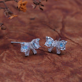 Sterling Silver Cubic Zirconia Ribbon Earrings